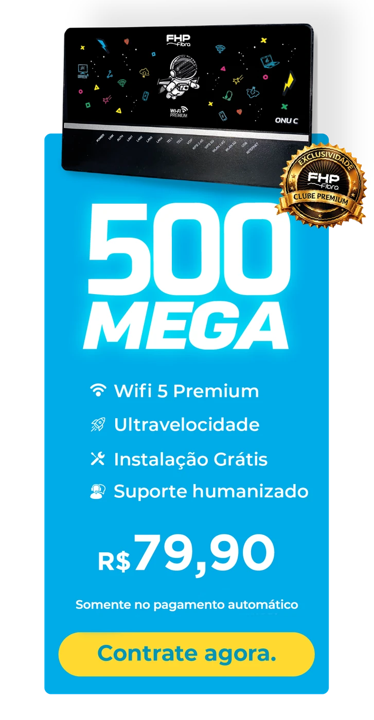 Plano 500 Mega — R$ 79,90